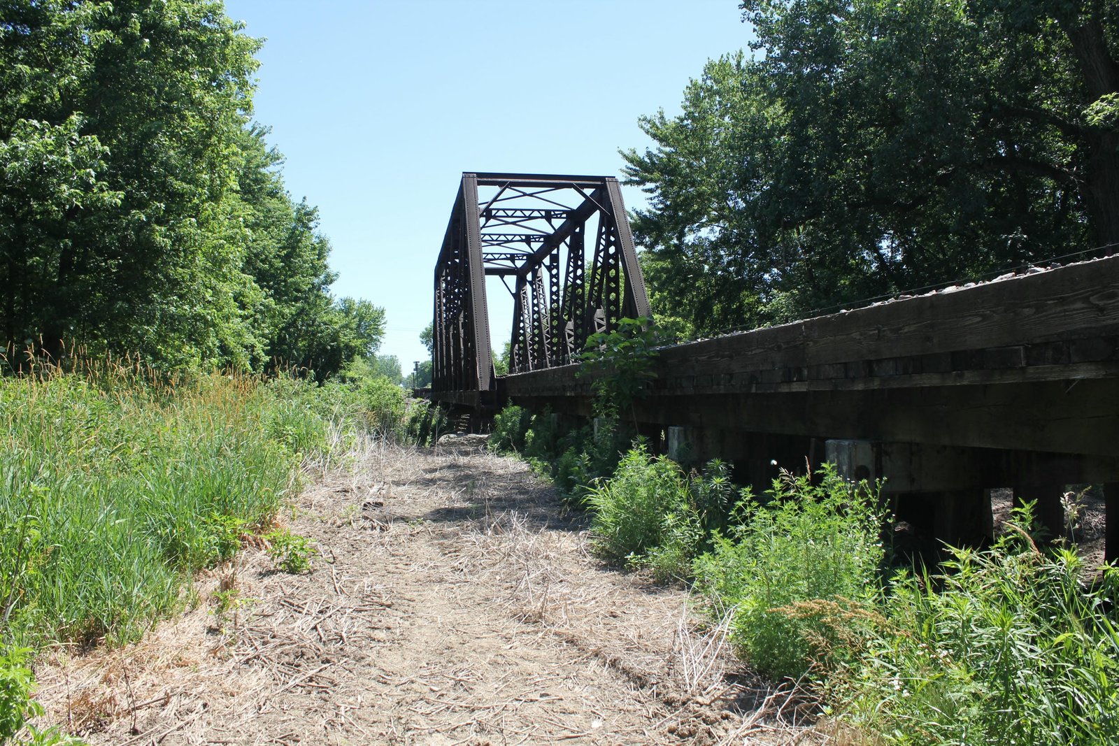 Looking north